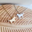 Gold Gold Horse Necklace - Personalized