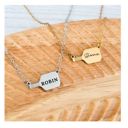 Silver Silver Pickleball Personalized Necklace - Perfect for gift 