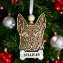  Dog Ornament - Line Art - Choose your dog from the list & style! Personalized with name too! 