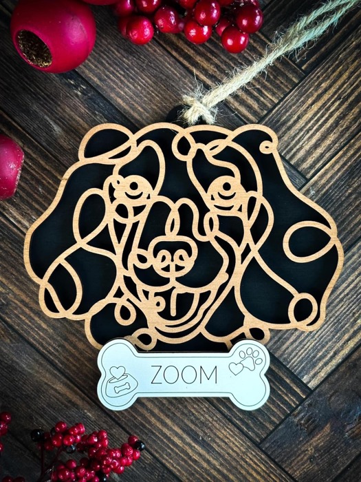 Dog Ornament - Line Art - Choose your dog from the list & style! Personalized with name too! 