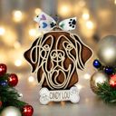  Dog Ornament - Line Art - Choose your dog from the list & style! Personalized with name too! 