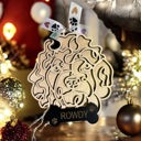  Dog Ornament - Line Art - Choose your dog from the list & style! Personalized with name too! 