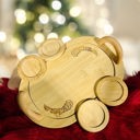  Personalized Wooden Tea Set with Silicone cups and teapot - 14 pieces total - tray can be personalized