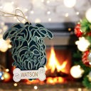  Dog Ornament - Line Art - Choose your dog from the list & style! Personalized with name too! 