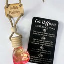  Car diffuser - Hanging Heart car freshener - Scented Car Accessory - Essential Oil air freshener - high quality oils