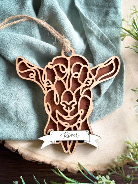 Barn animal Ornament, charm or Easter Basket Tag - Personalization is available. Great for gifts or any farm anmal lover.