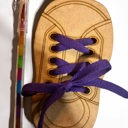  Wooden Shoe Lacing Toy - Learn to Tie Shoes!  Comes with 2 wooden shoes and 2 laces, plus a coloring pencil! Eco friendly - Great for kids of all ages! Encourage creativity