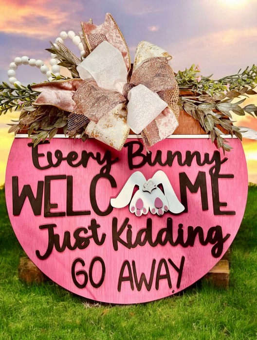 Ever Bunny Welcome Door Hanger - Perfect for Easter - Custom Made to order