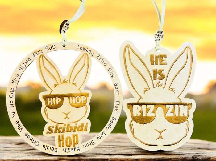 Slang Easter Tag 4 Teens | Bunny tags with Slang Humor | Skibidi Hop | He is Rizzin | Perfect for teens | 2 Designs choose from-Easter Gift tags - ready to gift - Easter fun