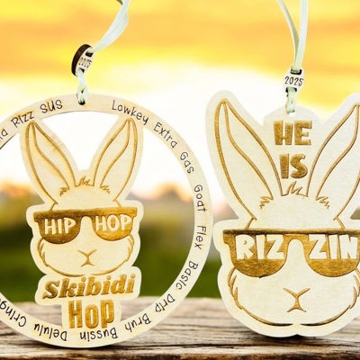 Slang Easter Tag 4 Teens | Bunny tags with Slang Humor | Skibidi Hop | He is Rizzin | Perfect for teens | 2 Designs choose from-Easter Gift tags - ready to gift - Easter fun