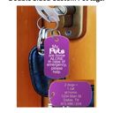  Emergency Custom Pet ID Tag – Dog Tag with keychain - Personalized 2-Sided Aluminum Tag – Pets Home Alone – Multiple Color Options