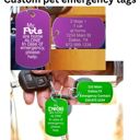  Emergency Custom Pet ID Tag – Dog Tag with keychain - Personalized 2-Sided Aluminum Tag – Pets Home Alone – Multiple Color Options