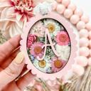  Easter tag with real dried flowers