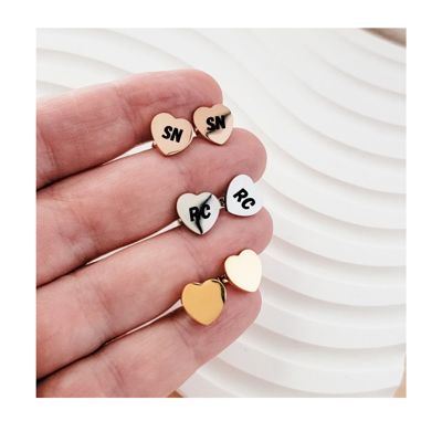 Heart Stud Earrings - Dainty and perfect for any age - Choose Silver or Gold - Makes a great gift