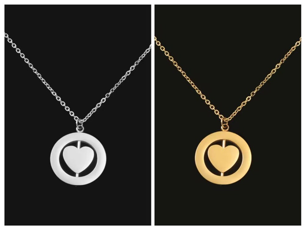 Rotating heart Necklace - personalized