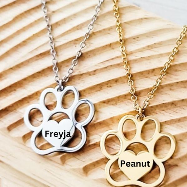 Paw Necklace - Personalized