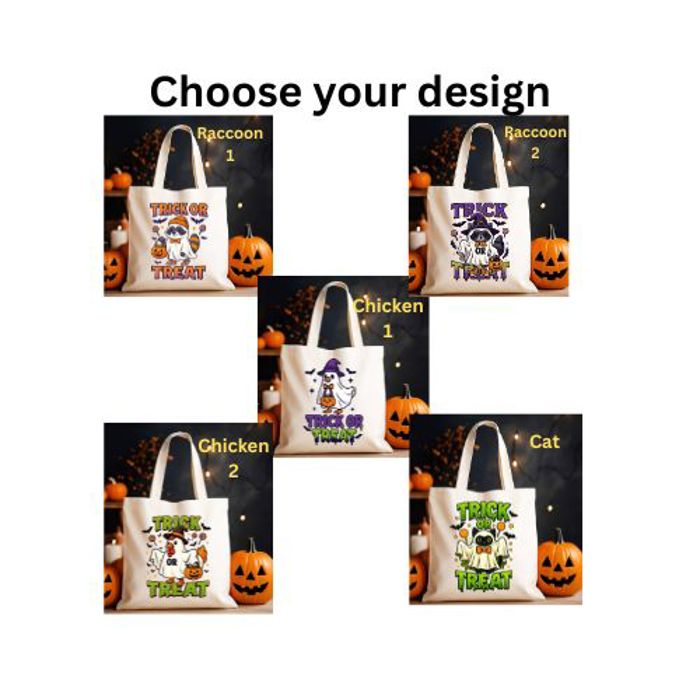 Trick or Treat Personalized Canvas Bags - Great for Halloween