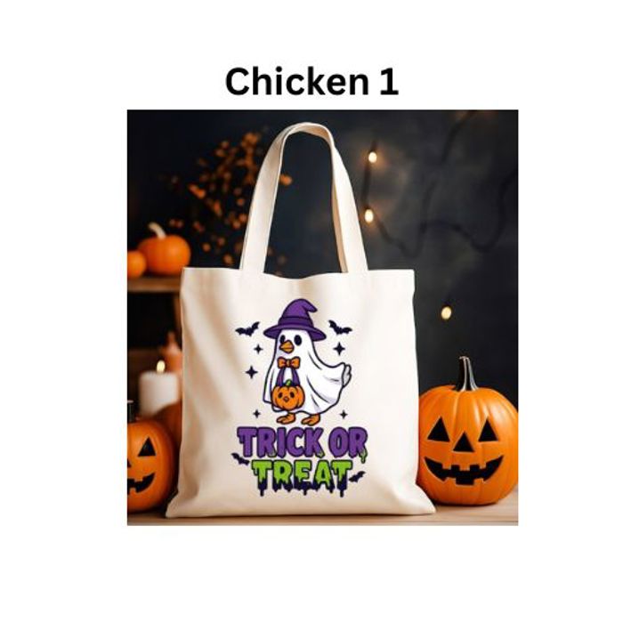 Trick or Treat Personalized Canvas Bags - Great for Halloween