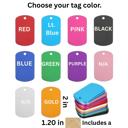  Emergency Custom Pet ID Tag – Dog Tag with keychain - Personalized 2-Sided Aluminum Tag – Pets Home Alone – Multiple Color Options