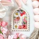  Easter tag with real dried flowers
