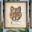  Dog Frame - Line Art Dog with Personalization and easel for display