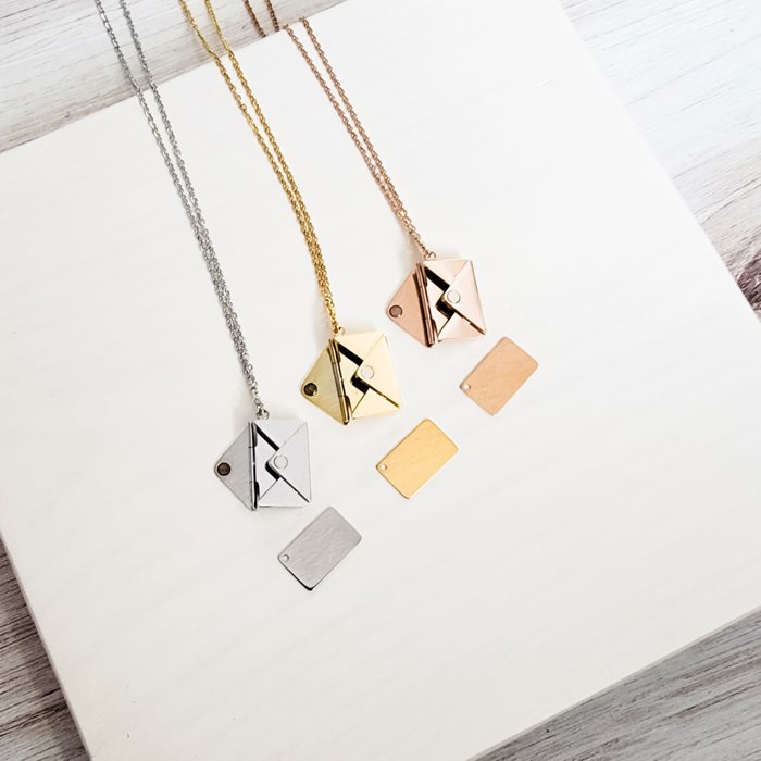 Secret Message Necklace - Unique necklace - personalized with your message - Choose gold or silver