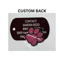  Emergency Custom Pet ID Tag – Dog Tag with keychain - Personalized 2-Sided Aluminum Tag – Pets Home Alone – Multiple Color Options
