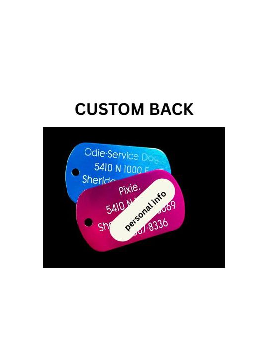 Emergency Custom Pet ID Tag – Dog Tag with keychain - Personalized 2-Sided Aluminum Tag – Pets Home Alone – Multiple Color Options