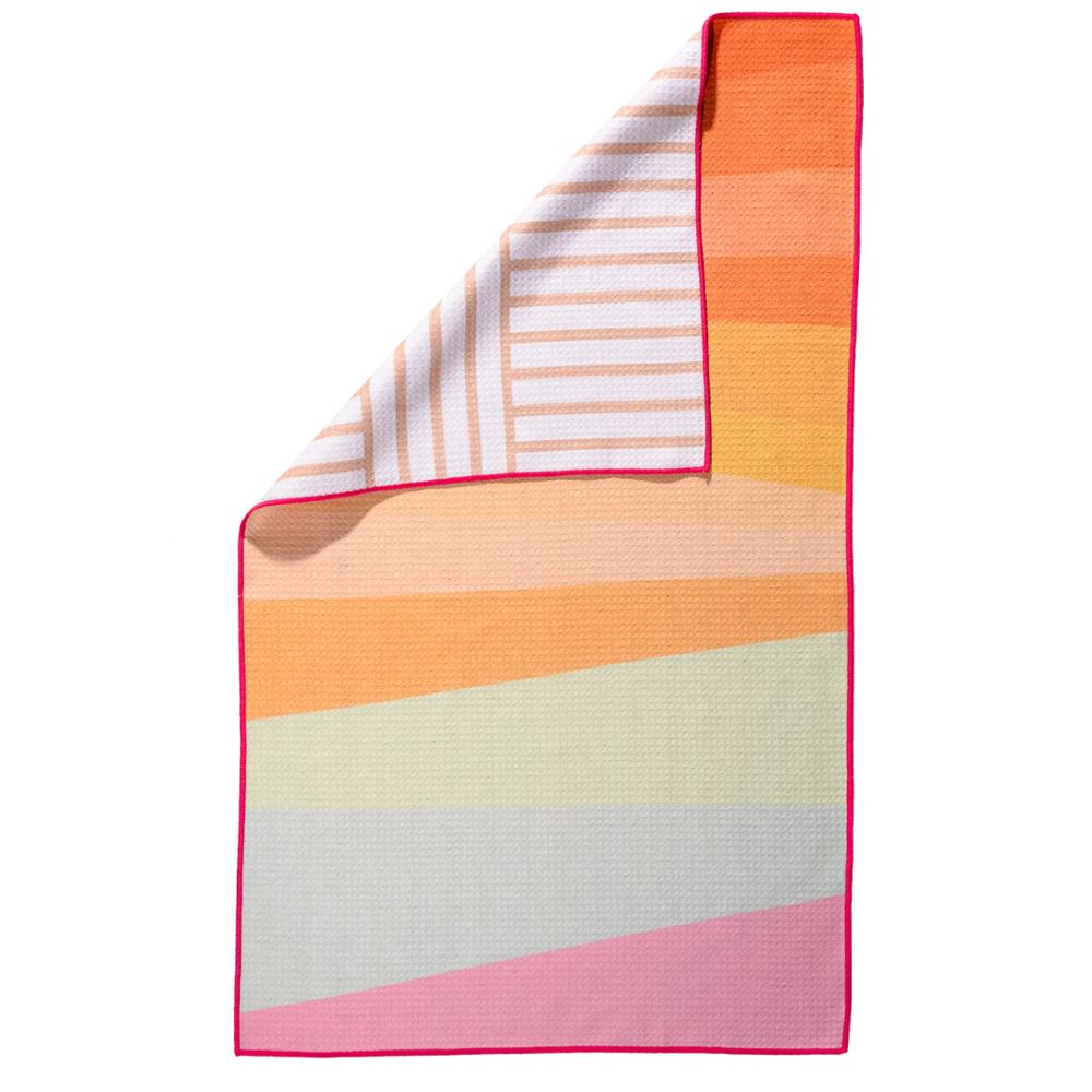 Waffle Knit Dish Towel "California Sunset"