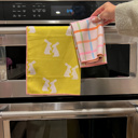  Waffle Weave Dish Towel "Bunny Hop"