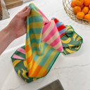  Reversible Waffle Knit Dish Towel "Banana Bunch"