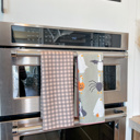  Reversible Waffle Knit Towel "Porch Party"