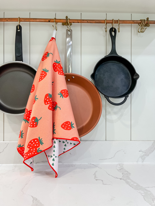 Reversible Waffle Knit Dish Towel "Sweet Summer"