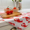  Reversible Waffle Knit Kitchen Towel "Coastal Claws"