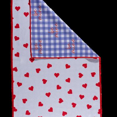 Waffle Knit Dish Towel  "Love Note"