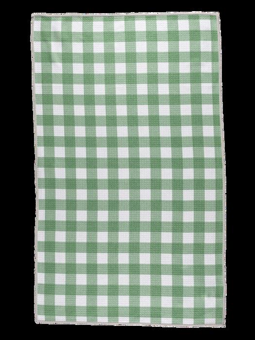 Waffle Knit Dish Towel  "Lucky Petals"