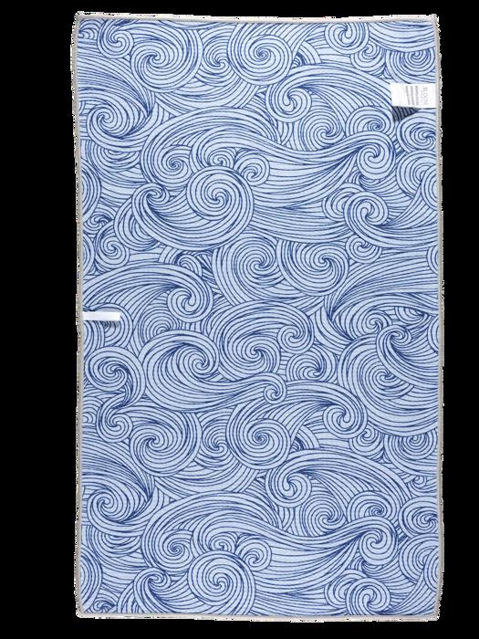 Reversible Waffle Knit Dish Towel "Seaside" 