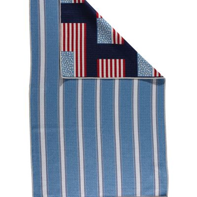Reversible Waffle Knit Dish Towel "Flag Day"