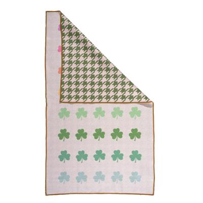 Waffle Knit Dish Towel "Luck of the Irish"