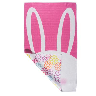 Waffle Knit Dish Towel  "Springtime Bunny"