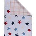  Reversible Waffle Knit Dish Towel "Star Spangled"
