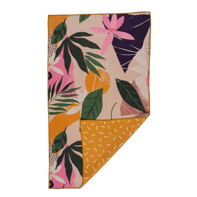 Waffle Knit Dish Towel  "Tropics"