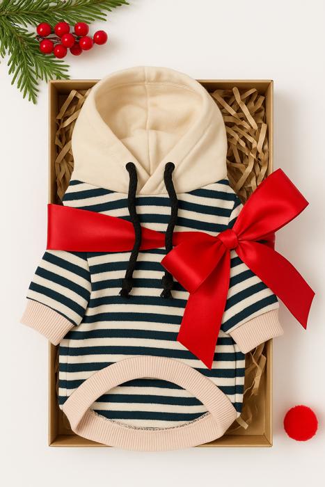 Holiday Dog Hoodie for Small Breeds. Cozy, Cute and Perfect for Gifting