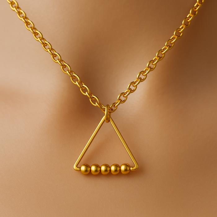 18K Gold plated Triangle Anxiety Necklace 