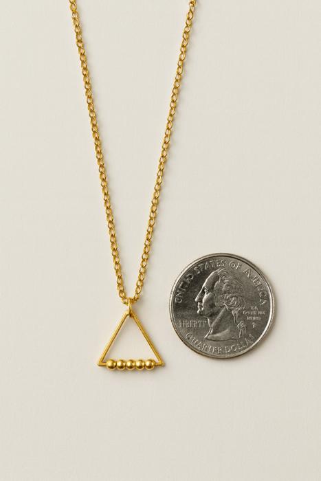 18K Gold plated Triangle Anxiety Necklace 