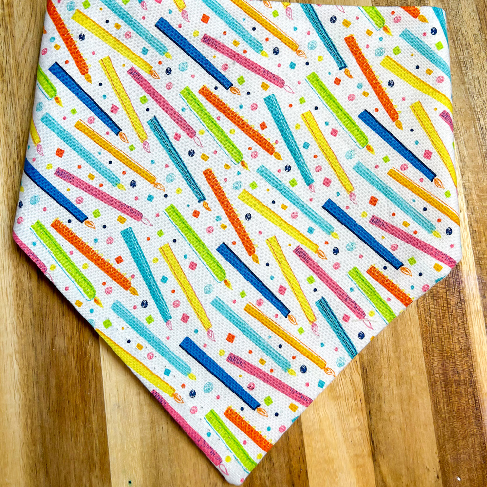 Birthday Candles Dog Bandana | birthday party | puppy birthday bandana | dog party | Dog birthday | Pet birthday