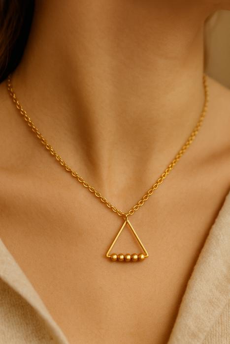 18K Gold plated Triangle Anxiety Necklace 