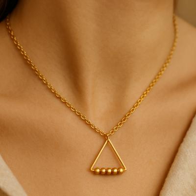 18K Gold plated Triangle Anxiety Necklace 