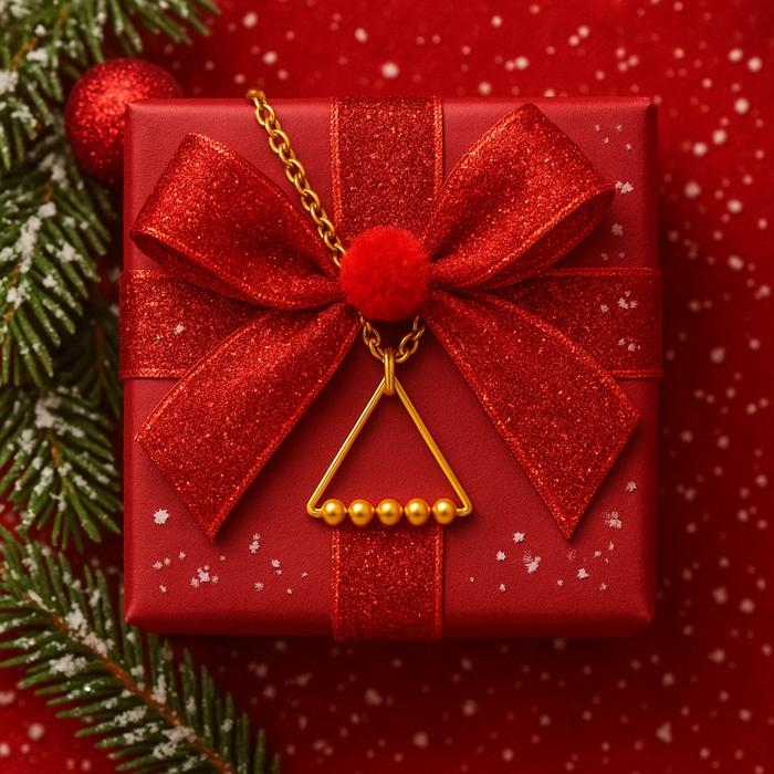 Gold plated Triangle Anxiety Necklace 