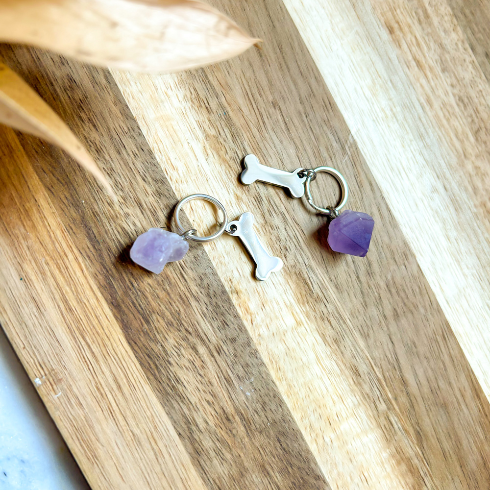 Charm! Amethyst Charm for Dogs or Dog Moms! Gift ideas - Crystal healing